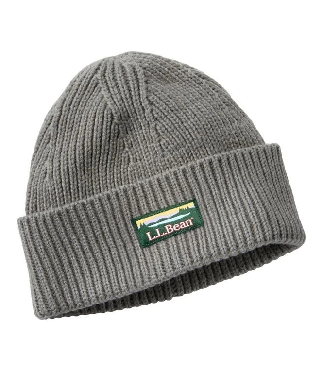 L.L.Bean Cursive Knit Pompom Beanie with Striped Cuff L.L. Bean Ski Hats for Men for sale | eBay main image 2