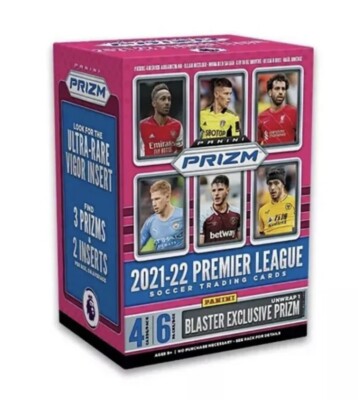 Prizm Premier League 2021-22 Soccer Trading Cards Factory Sealed Blaster Box