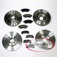 Bremsscheiben Ø 255 mm + Ø 258 mm + Beläge vorne hinten für Toyota Corolla [E12]