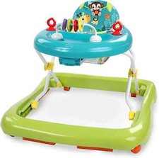Bright Starts Giggling Safari Walker with Easy Fold Frame for Storage