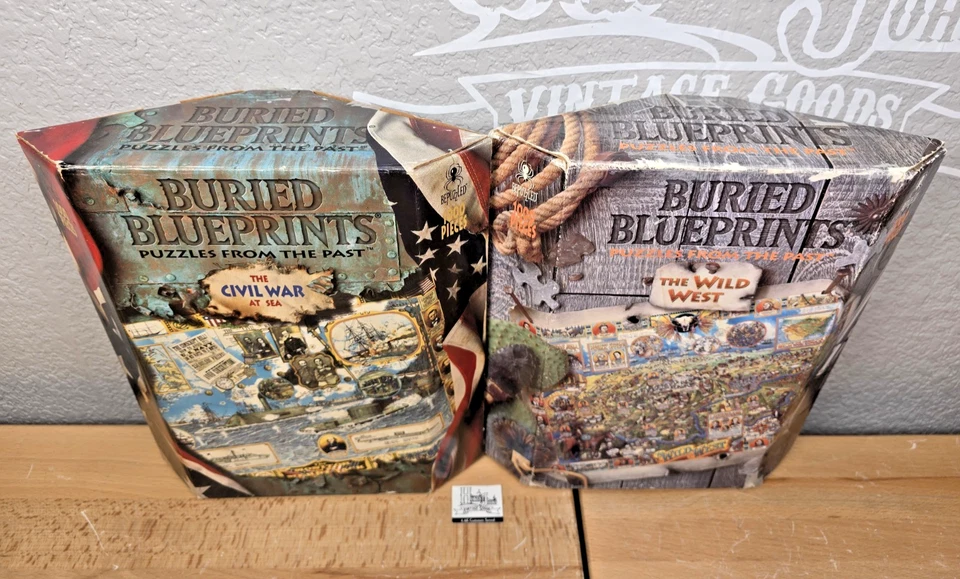 Lote de 2 quebra-cabeças de plantas enterradas intrigadas: Guerra Civil no Mar e no Velho Oeste - Imagem 4 de 4