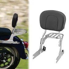 19" Height Backrest Sissy Bar w/Luggage Rack For Harley Softail Heritage FLSTC