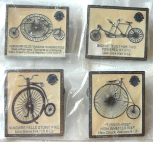 Lions club pins - TRANSPORTATION - OLD TIME BICYCLES