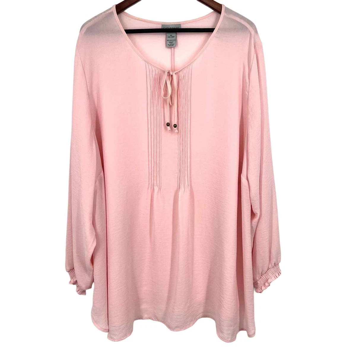 light pink sheer shirt