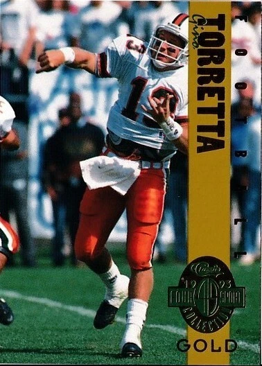Gino Torretta Miami Hurricanes 1993 Classic 4-Sport Draft Picks GOLD card 1/3900