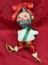 FLAWLESS Exquisite WATERFORD Ltd Edition SANTA Glass SKATING Christmas Ornament