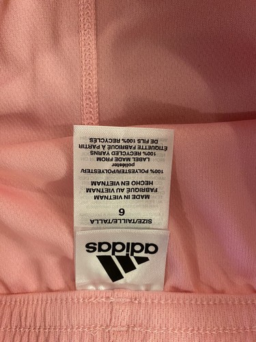Adidas Graphic T-Shirt & Shorts 2-Piece Set, Size 6 NWT Gray/Pink - Picture 5 of 10