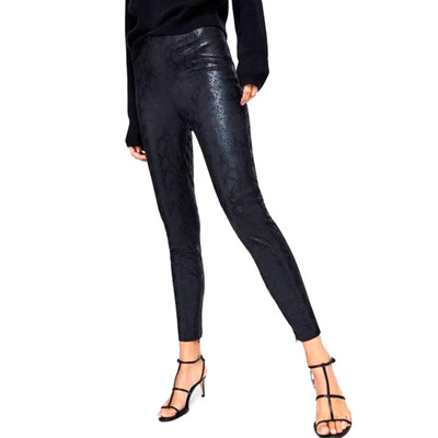 black snakeskin pants