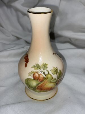 Royal Worcester company￼ Porcelain Bud Vase Palissy -Royal Collection Fruit￼