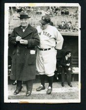 Jacob Ruppert & Joe McCarthy 1936 World Series Type 1 Press Photo NY Yankees