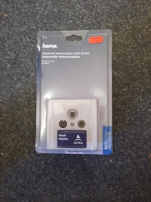 Hama Antennen-Dose 3-Fach Sat-Dose Aufputz TV Radio Durchgangsdose Wanddose