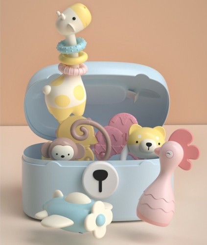 Teether Toy Teethers Baby Soothers Rattle Safety Silicon Auditory Development - Picture 8 of 13