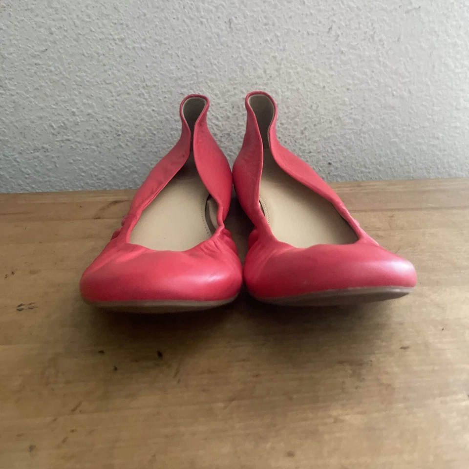 J Crew 橡胶鞋底芭蕾缓冲鞋垫隐藏跟三文鱼平底鞋 7.5 码 — 第 4/4 张图片