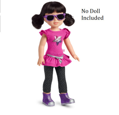 American Girl Doll Wellie Wisher Rock Star & Firefly PJs NEW!! Set