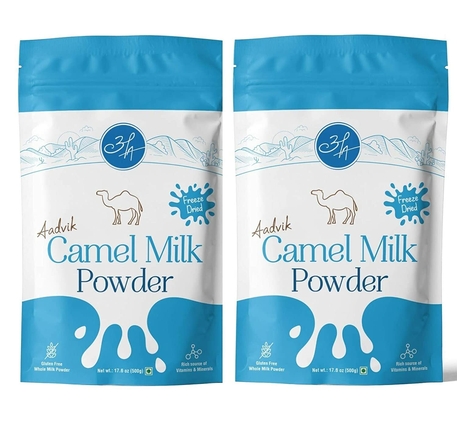 Aadvik Camel Milk Powder | Freeze Dried | Halal | 500g x 2 I 1 kg | 35.27 Oz