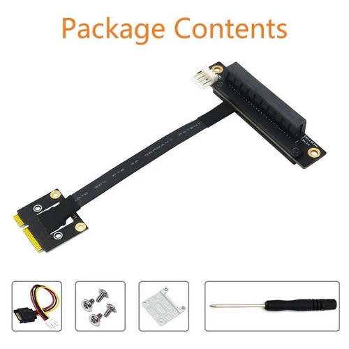 270° PCIe mPcie to PCI-E 1X 4X 8X 16X Adapter Cable Riser Extension 4P Power - 第 5/10 張圖片