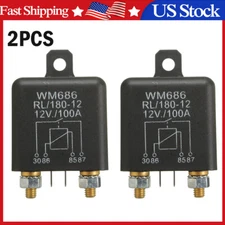 12V 100Amp 4-Pin Heavy Duty ON/OFF Switch Split Charge Relay For Auto Boat Van^^