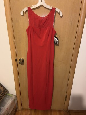 alex evenings red dress Alex Evenings red formal maxi dress size 10