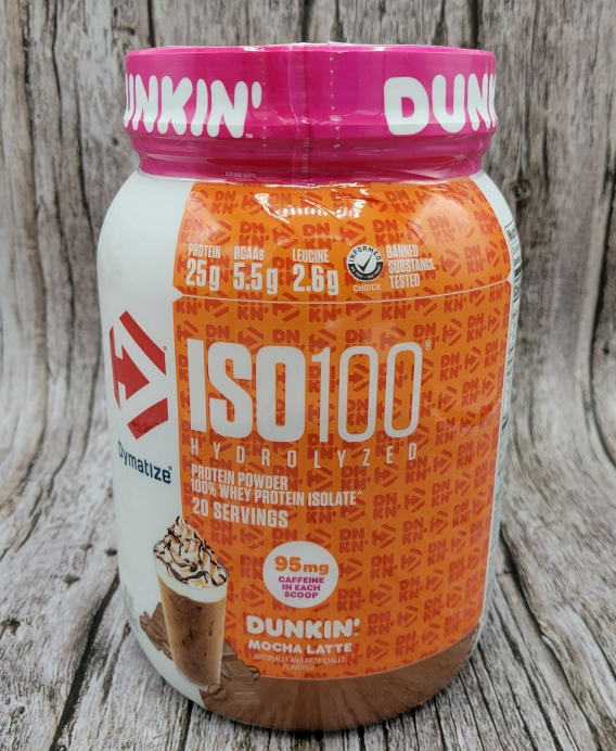 New DYMATIZE ISO100 Hydrolyzed Whey Protein Powder Dunkin' Mocha Latte