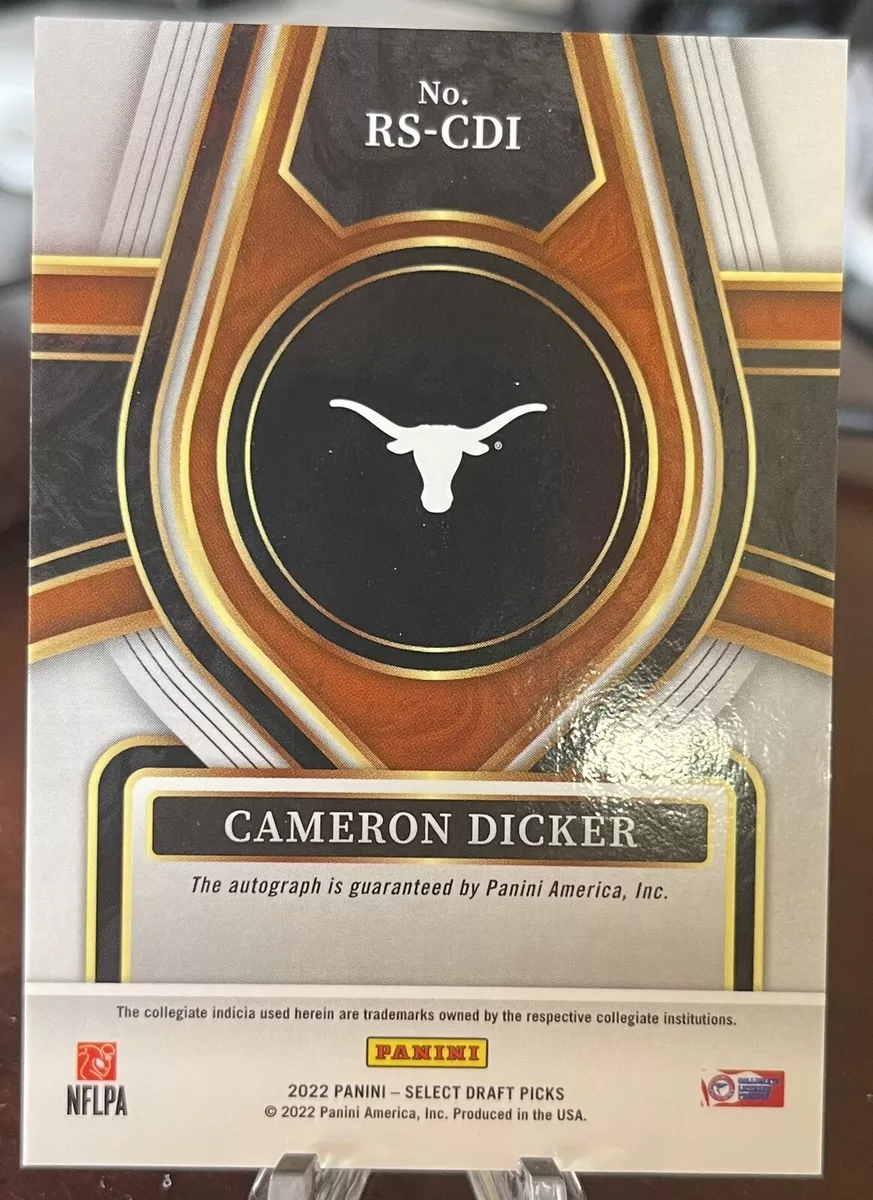 Cameron Dicker 2022 Select Concourse Black / Red Die-Cut Rookie RC #16  Chargers