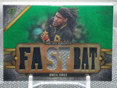 2024 Topps Triple Threads Oniel Cruz Relic Fast Bat Green /18 Pirates