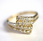 14k Yellow Gold 0.96ct Diamond Cluster Ring 4.6g Vintage Estate Womens 10 — photo 5