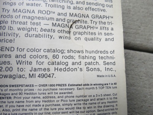 Heddon Original Wood Vamp made in USA fishing lure Mod. 7500 S (lot#12634) - Picture 4 of 8