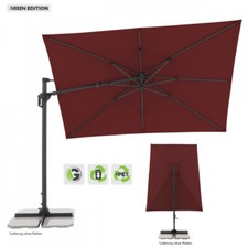 Doppler Pendelschirm ACTIVE PENDEL Green Edition 310x210cm Bordeaux +Schutzhülle
