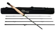 Moonlit Umbra Graphite 7'6" 4wt 5pz Fly Rod (Prestazioni Premium) Adattivo Veloce