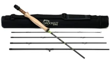 Moonlit Umbra Graphite 7'6" 4wt  5pc Fly Rod (Premium Performance) Adaptive Fast