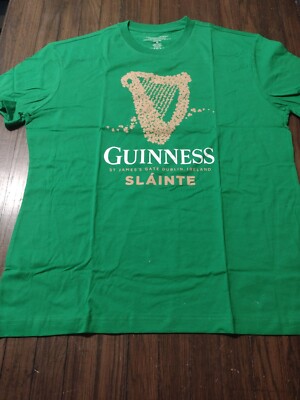 Guinness Slainte Green T-Shirt NEW Unisex Sizes S-LG