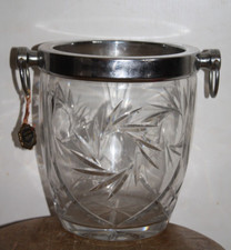 seau à champagne cristal baccarat ? bon état entièrement taillé main 3,5kg opera