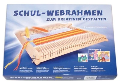 ALLGÄUER WEBRAHMEN Schul - Webrahmen 50cm, mit 2 Schiffchen und Kamm, NEU # 1362.1500