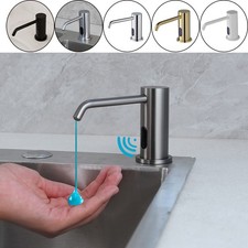 500ml Soap Liquid Dispenser Touch-free Black Automatic Sensor Deck Mounted