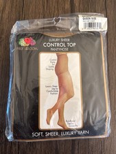 Fruit of The Loom Control Top Pantyhose Queen Size Sahara New NIP NOS