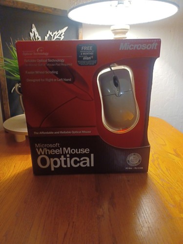 Vintage 2002 Microsoft Wheel Mouse Optical PC/Mac PS/2 USB SEALED NEW - Picture 1 of 6