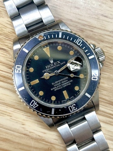 Vintage Rolex Submariner 16800 Pumpkin Lume Ghost Bezel Running All Steel