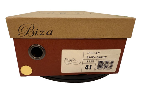 BIZA DUBLIN Shoes Women Brown & Bronze Block Heel Mary Jane Size 41 or 10/10.5