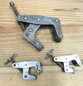 Lot of 3 Kant-Twist Clamps, 2" and 1" GOOD CONDITION