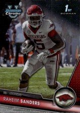 2023 Bowman University Chrome Raheim Sanders #24 Arkansas Razorbacks 16D
