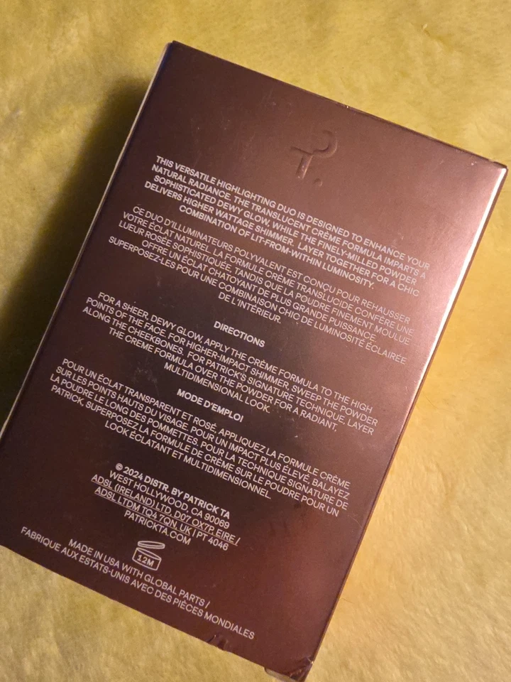 Patrick Ta Major Glow Crème & Powder Light Reflecting Highlighter Duo Pick 1 New - Image 2 of 4