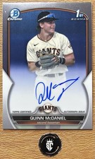 Quinn McDaniel 2023 Bowman Chrome Draft 1st Bowman Autographs #CDA-QMC SF Giants