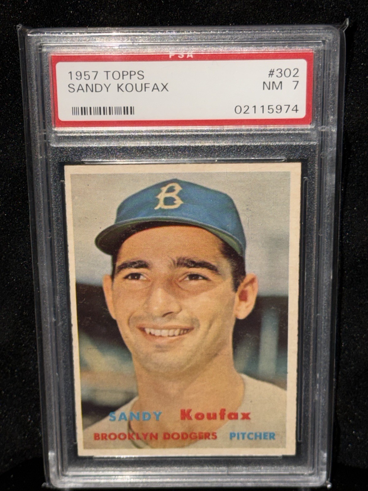 1957 Topps SANDY KOUFAX - #302 Dodgers Vintage - PSA 7