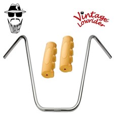 Original Lowrider 19" 22.2 Ape Handlebar Chrome 0214 120mm Grips Solid/Beige