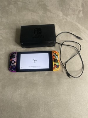 Nintendo Switch Console Custom Naruto Joy-Cons Dock USB-C Tested Working Bundle