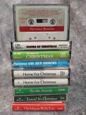 Lot Of 9 Vintage Christmas Cassette Tapes Country Hallmark CBS Various Songs VGC
