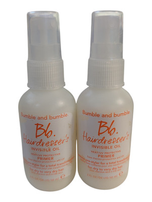2 x Bumble and Bumble Hairdresser's Invisible Oil Heat/UV Protect Primer 2 fl oz