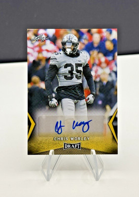 2018 Leaf Draft Chris Worley Auto Signatures Ohio State Buckeyes Auto