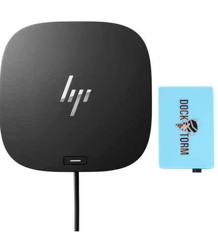HP USB-C G5 Docking Station w HDMI, DisplayPort, RJ45, 120w Power Adapter, Black