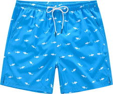 Men'S Swim Trunks Quick Dry Beach Shorts with Mesh Lining